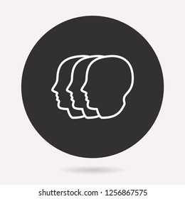People icon. Vector illustration isolated. Simple pictogram for graphic and web design.