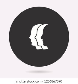 People icon. Vector illustration isolated. Simple pictogram for graphic and web design.