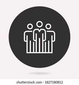 People icon. Vector illustration isolated. Simple pictogram for graphic and web design.