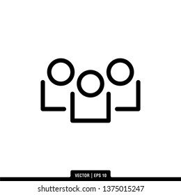 People Icon Vector Illustration Logo Template
