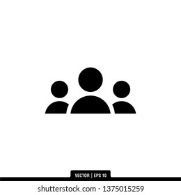 People Icon Vector Illustration Logo Template
