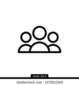 People Icon Vector Illustration Logo Template
