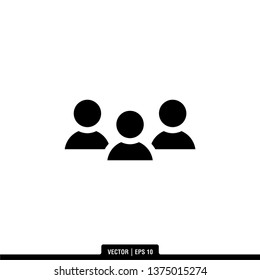 People Icon Vector Illustration Logo Template
