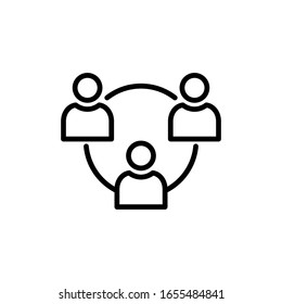 icono de personas vectorial, ilustración plantilla de logotipo