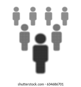 People icon vector illustration made of black dots, halftone