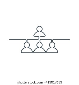 People icon. People vector illustration. Management team. Global business conceptual icon. Connection idea. Company icon. Financial pyramid icon