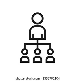 People icon vector illustration. Organization chart infographic. Hierarchy pyramid concept.