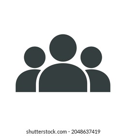 Ilustración del vector de iconos de la gente. Símbolo de personas para el diseño del sitio Web, logotipo, aplicación, interfaz de usuario. Ilustración vectorial, EPS10.