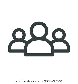 Ilustración del vector de iconos de la gente. Símbolo de personas para el diseño del sitio Web, logotipo, aplicación, interfaz de usuario. Ilustración vectorial, EPS10.