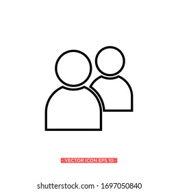 Plantilla de ilustración de vectores de iconos de personas