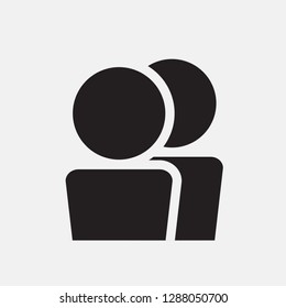 People icon vector isolated on gray background.  Creative business concept, vector illustration