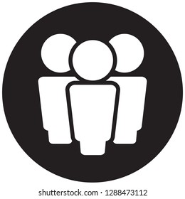 People icon vector isolated on white background. People icon for web site, app and ui. Creative business concept, vector illustration