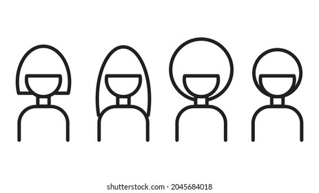 Personensymbol, Vektorgrafik einzeln auf weißem Hintergrund
