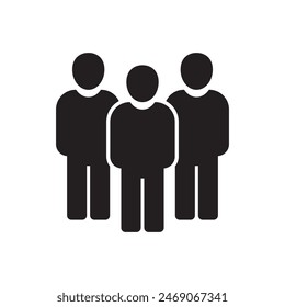 People icon vector isolated on a white background.