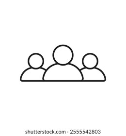 people icon vector isolated on white background.