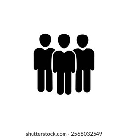 People icon vector isolated on a white background.