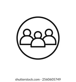 People icon vector line logo art