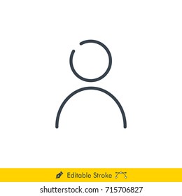 People Icon / Vector - In Line / Stroke Design with Editable Stroke