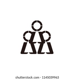 people icon vector logo. friendship icon vector logo
