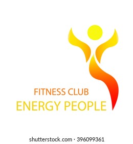 People icon, vector logo or icon health and fitness community