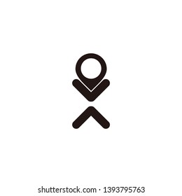 People icon vector logo. Human icon vector logo
