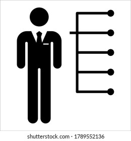 People Icon Vector Male Business Person on white background