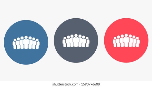 People Icon vector  museums set in trendy flat style isolated on background. People Icon vector  museums Crowd signs. Persons symbol for your infographics website design, People Icon vector  museums
