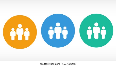 People Icon vector  museums set in trendy flat style isolated on background. People Icon vector  museums Crowd signs. Persons symbol for your infographics website design, People Icon vector  museums