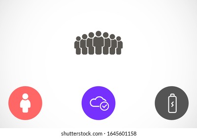 People Icon vector museums set in trendy flat style isolated on background. People Icon vector museums Crowd signs. Persons symbol for your infographics website design, People Icon vector museums