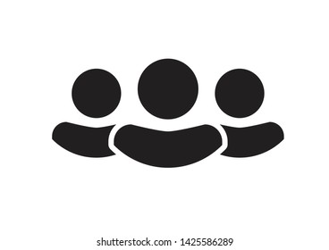 People Icon vector on white background