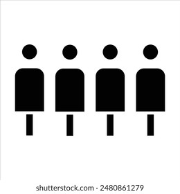 Personas icono Vector sobre fondo blanco