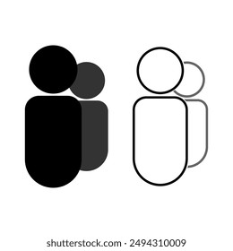 People icon vector on white background.