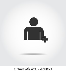 People Icon Vector , plus and add up