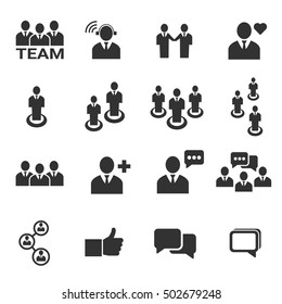 people icon - vector icon set - Shutterstock ID 502679248