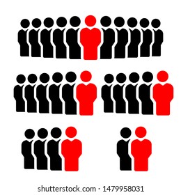 People icon vector set. People illustration sign collection. person logo. Teamwork symbol.