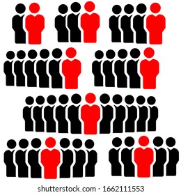 People icon vector set. Team illustration sign collection. leader symbol. Group logo.