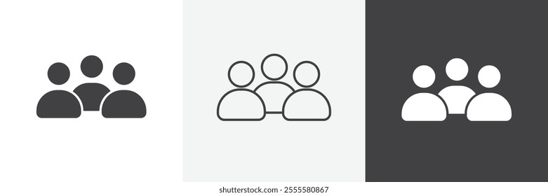 people icon vector set for ui designs