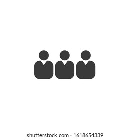 People Icon vector sign isolated for graphic and web design. People grup symbol template color editable on white background