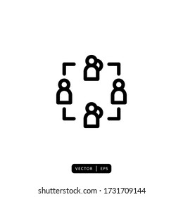 People Icon Vector - Sign or Symbol