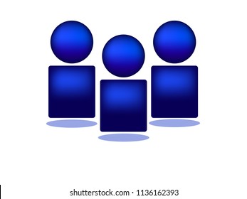 People Icon Vector Silhouette Project Design For you On Gray Color Background, Symbol
