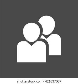 people icon, vector team sign, isolated people symbol