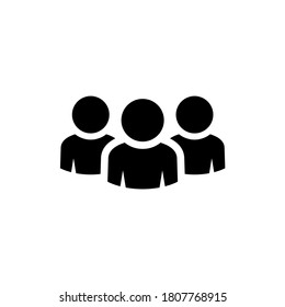 Vector de iconos de personas. Trabajo en equipo, icono de usuario de moda en diseño plano