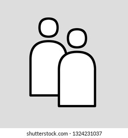 People icon vector user icon