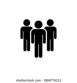 People icon vector. User symbol illustration on white background
