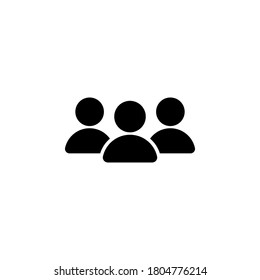 People icon vector. User symbol illustration on white background
