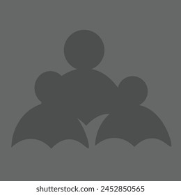 People icon vector. User symbol illustration, Group of people flat vector icon.