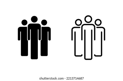 Vector de iconos de personas para aplicaciones web y móviles. signo y símbolo de persona. vector de icono de usuario