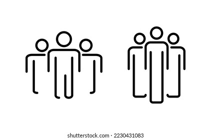 Vector de iconos de personas para aplicaciones web y móviles. signo y símbolo de persona. vector de icono de usuario