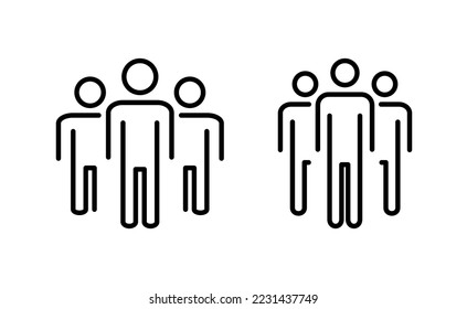 Menschen sind Symbol für Web- und mobile App. Personenzeichen und -zeichen. Benutzersymbol-Vektorgrafik
