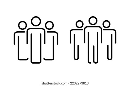 Menschen sind Symbol für Web- und mobile App. Personenzeichen und -zeichen. Benutzersymbol-Vektorgrafik